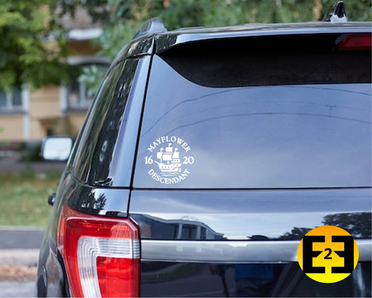 car decal 1620 Mayflower Descendant
sticker window