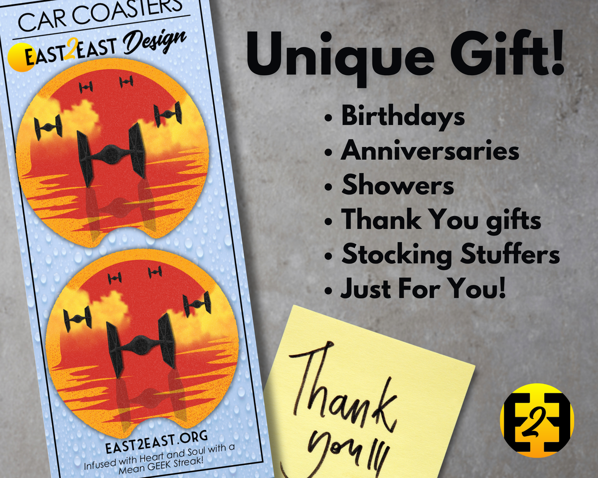 Star Wars Sunset Tie Fighters - Car Coasters
