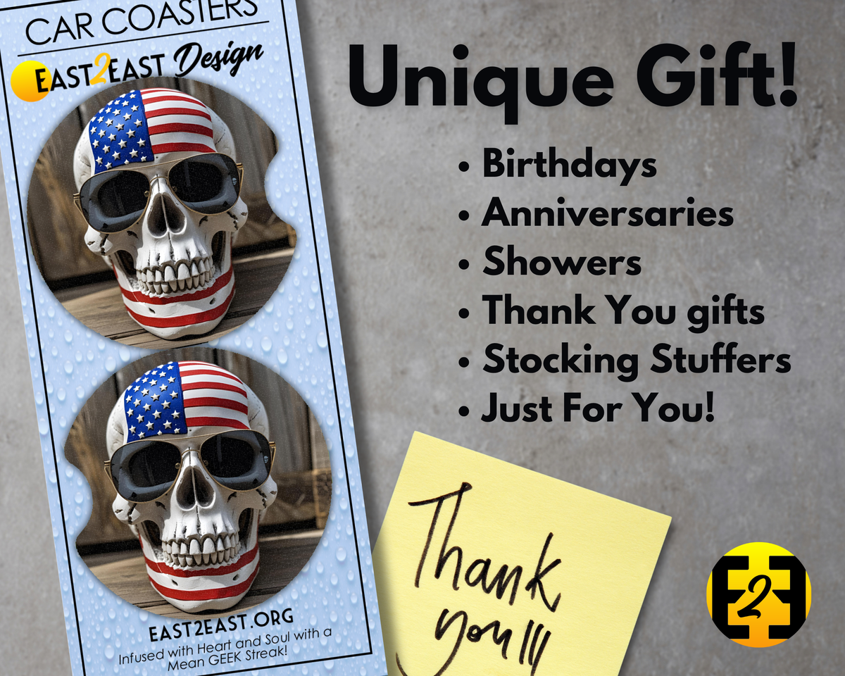 American Skulls (Variety) - Car Coasters