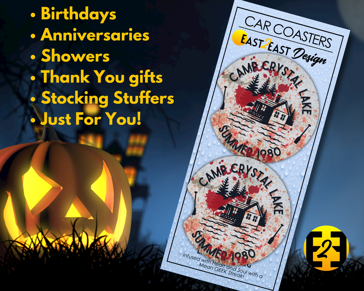 Camp Crystal Lake Halloween Jason - Car Coasters