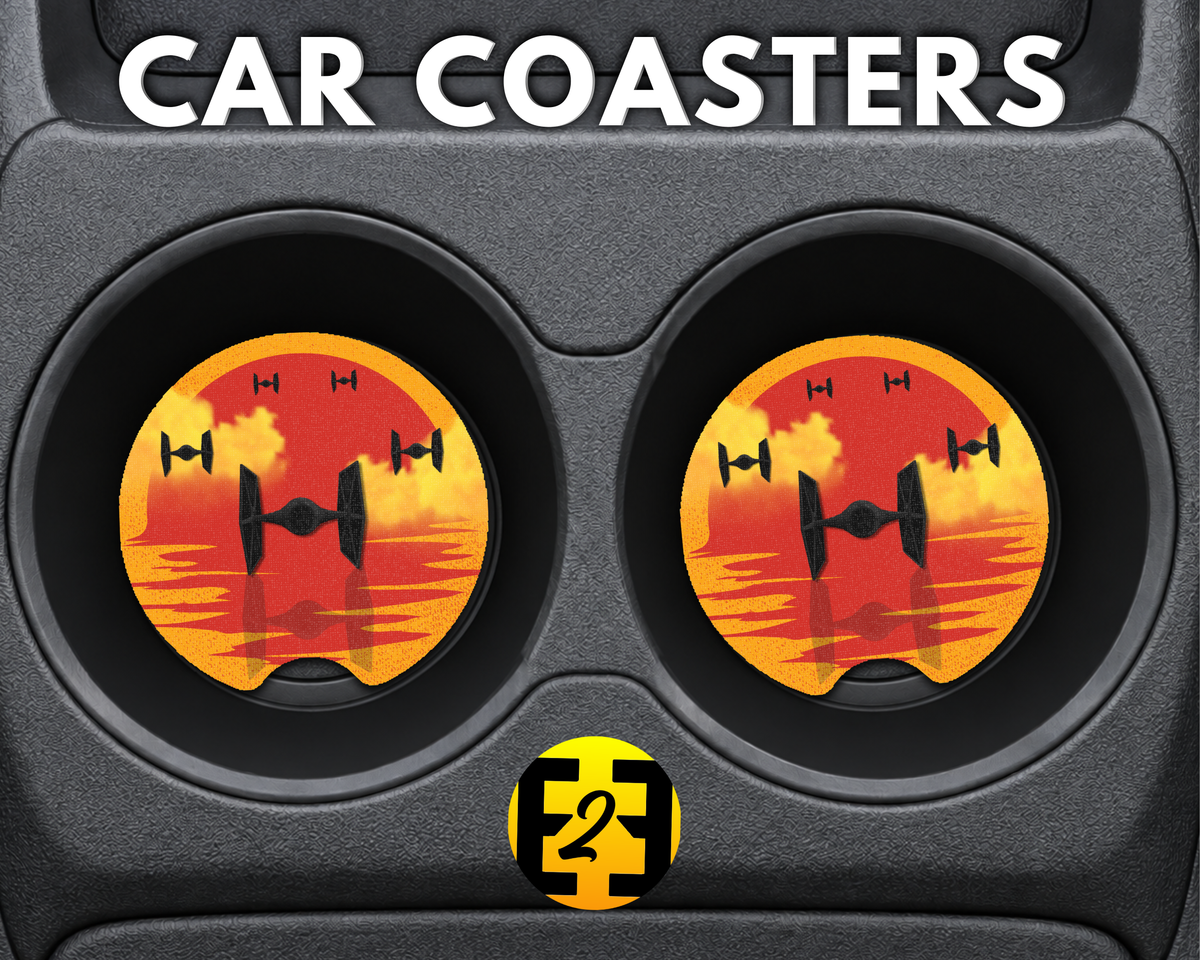 Star Wars Sunset Tie Fighters - Car Coasters