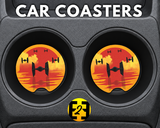 Star Wars Sunset Tie Fighters - Car Coasters