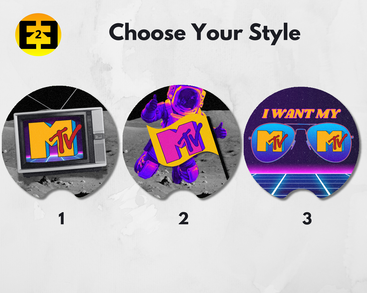 80's retro MTV GenX car coasters variety