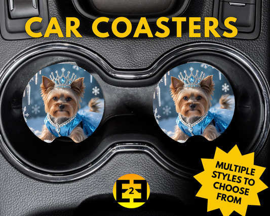 Yorkie Princess (Variety) - Car Coasters