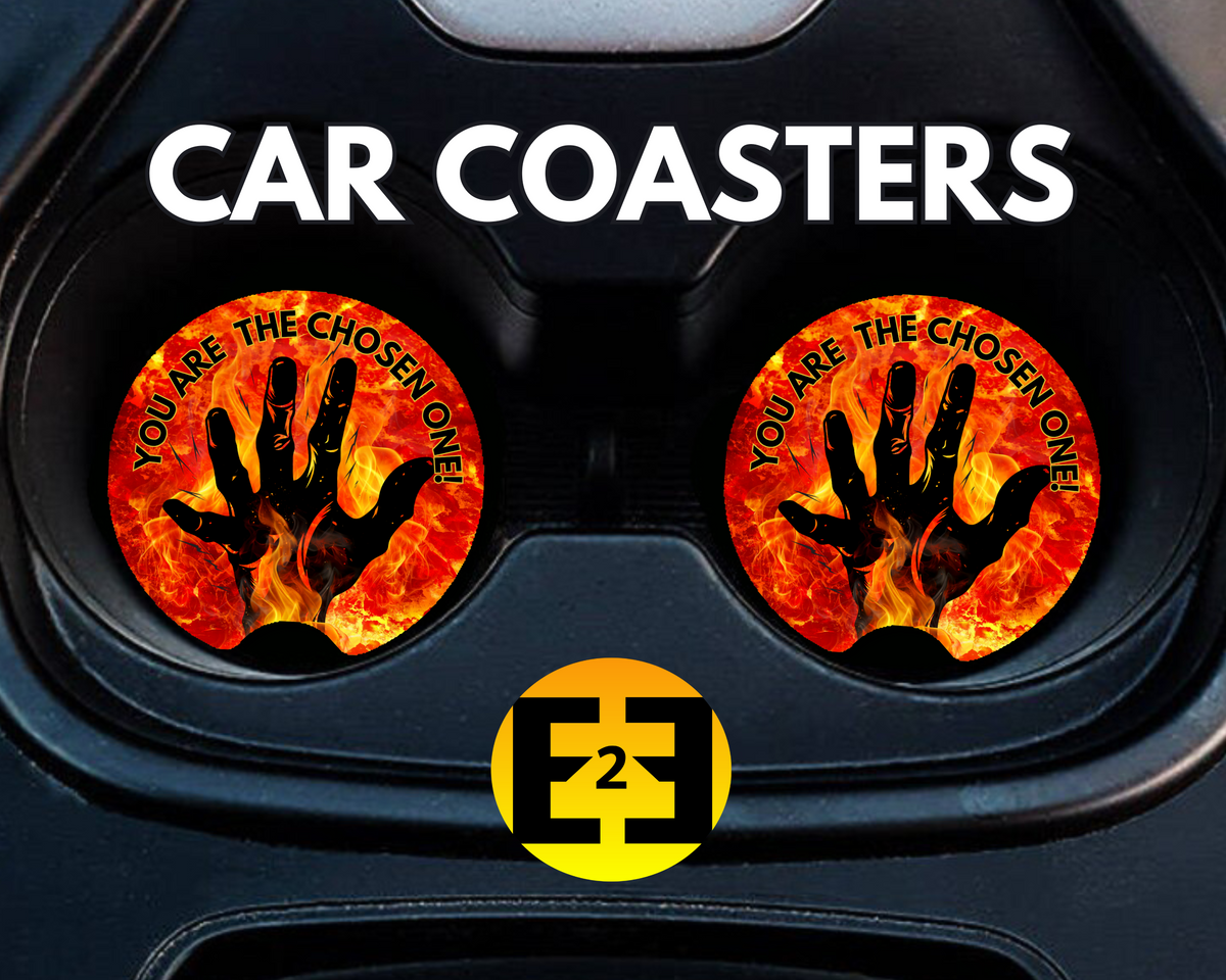 Star Wars Anakin on Mustafar chosen one car coasters