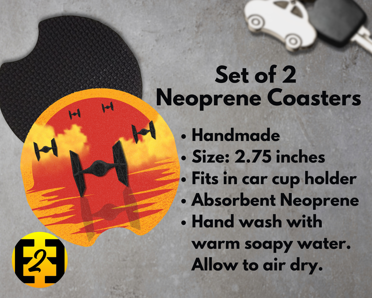 Star Wars Sunset Tie Fighters - Car Coasters