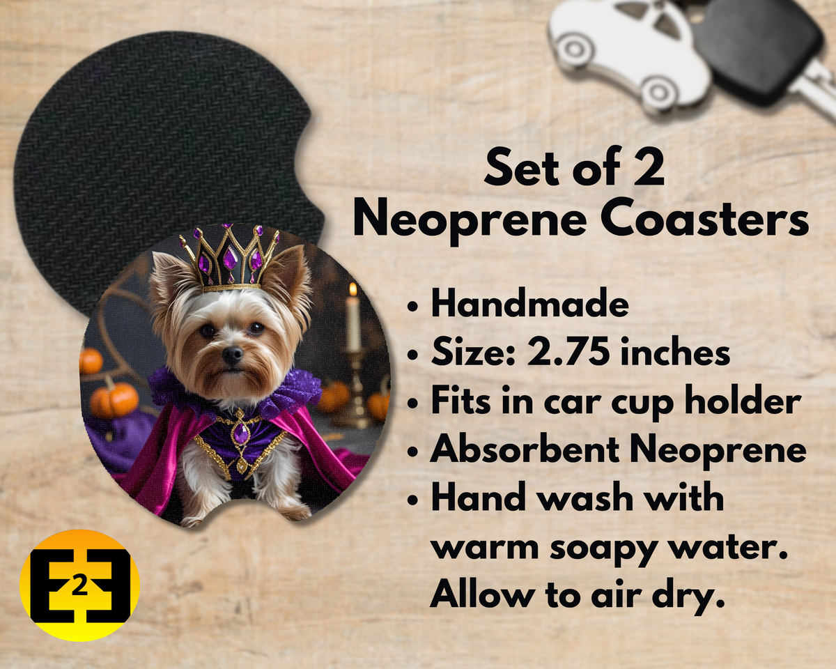 Yorkie Princess (Variety) - Car Coasters