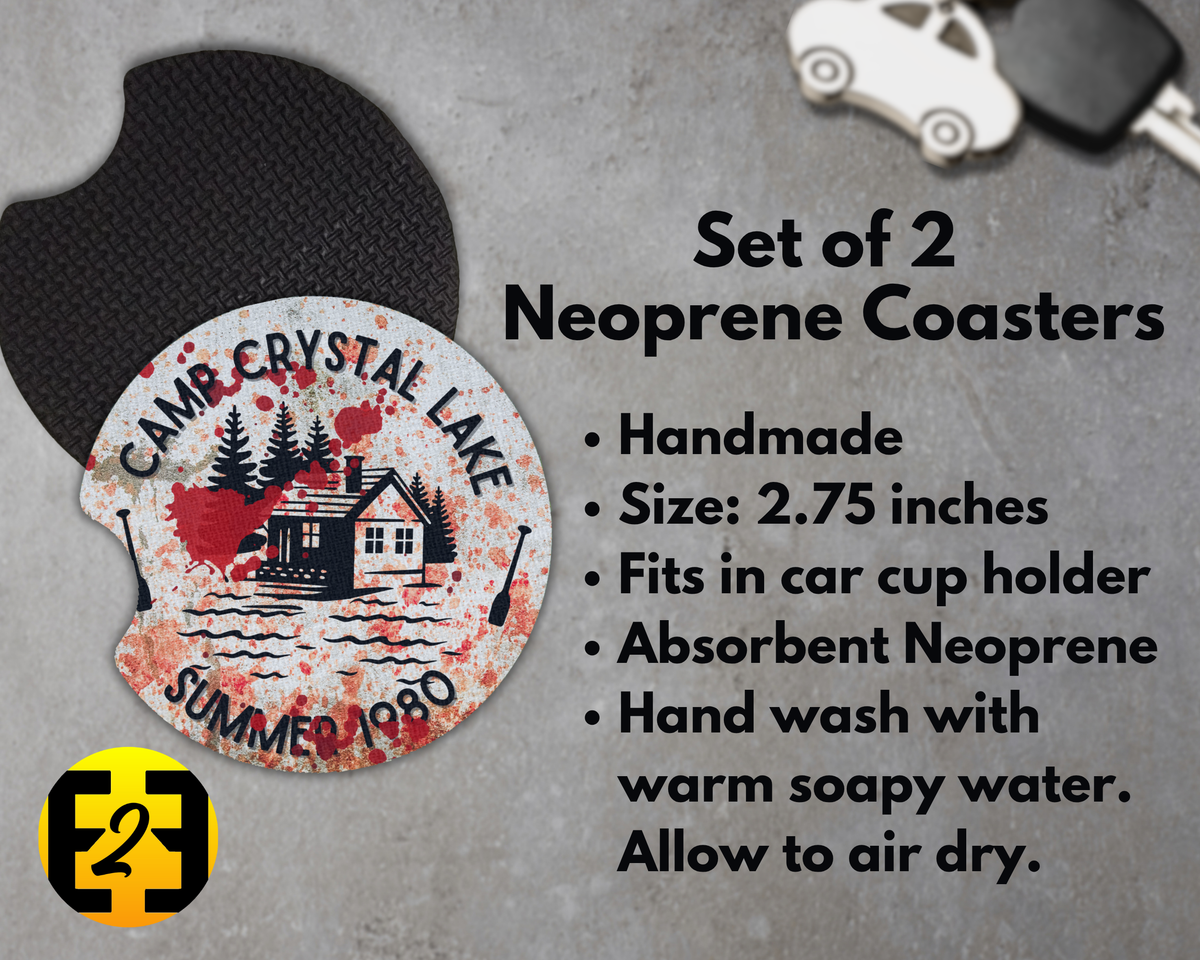 Camp Crystal Lake Halloween Jason - Car Coasters