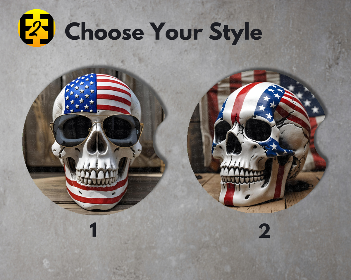American Skulls (Variety) - Car Coasters