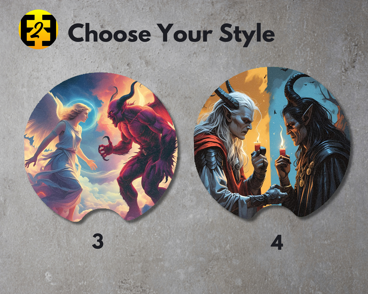 Angels & Demons (Variety) - Car Coasters