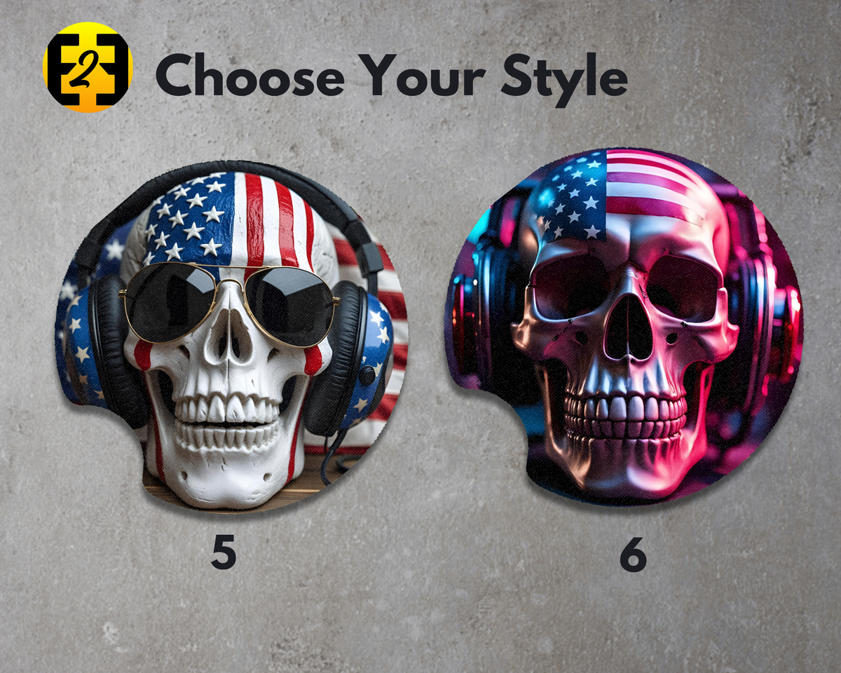 American Skulls (Variety) - Car Coasters