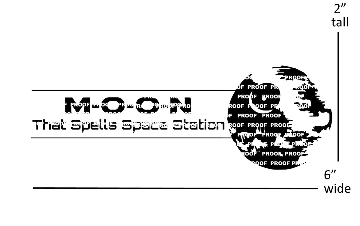 car decal Star Wars Moon Space Station Death Star sticker proof