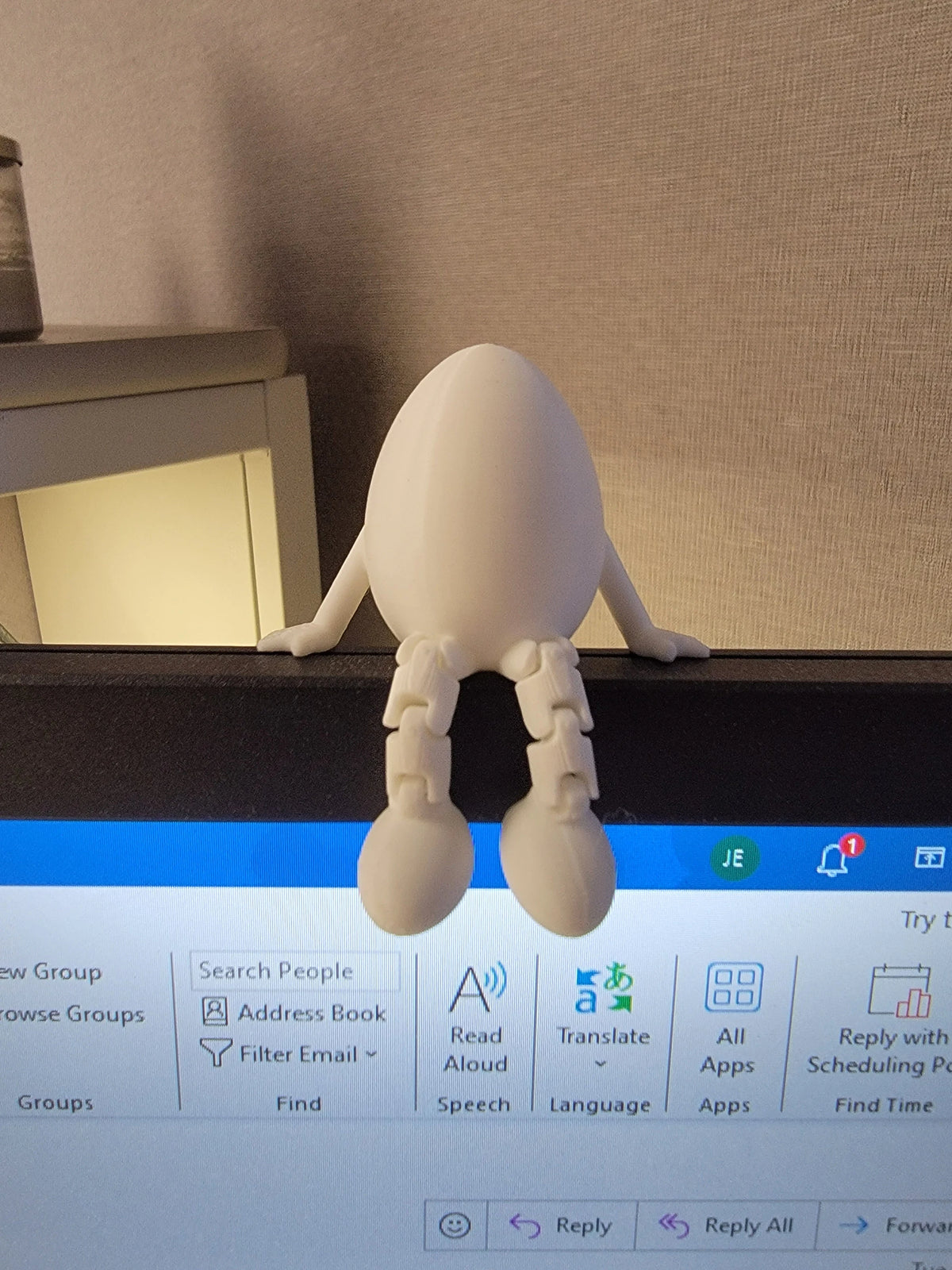 Egg man articulate mini-figure desk accessory
