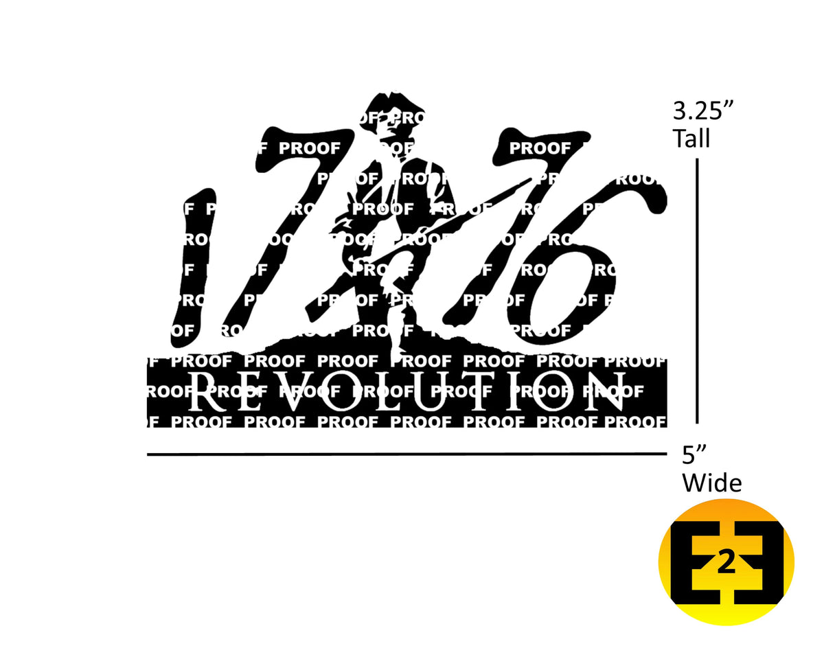 car decal 1776 Revolution Minute Man DAR sticker proof