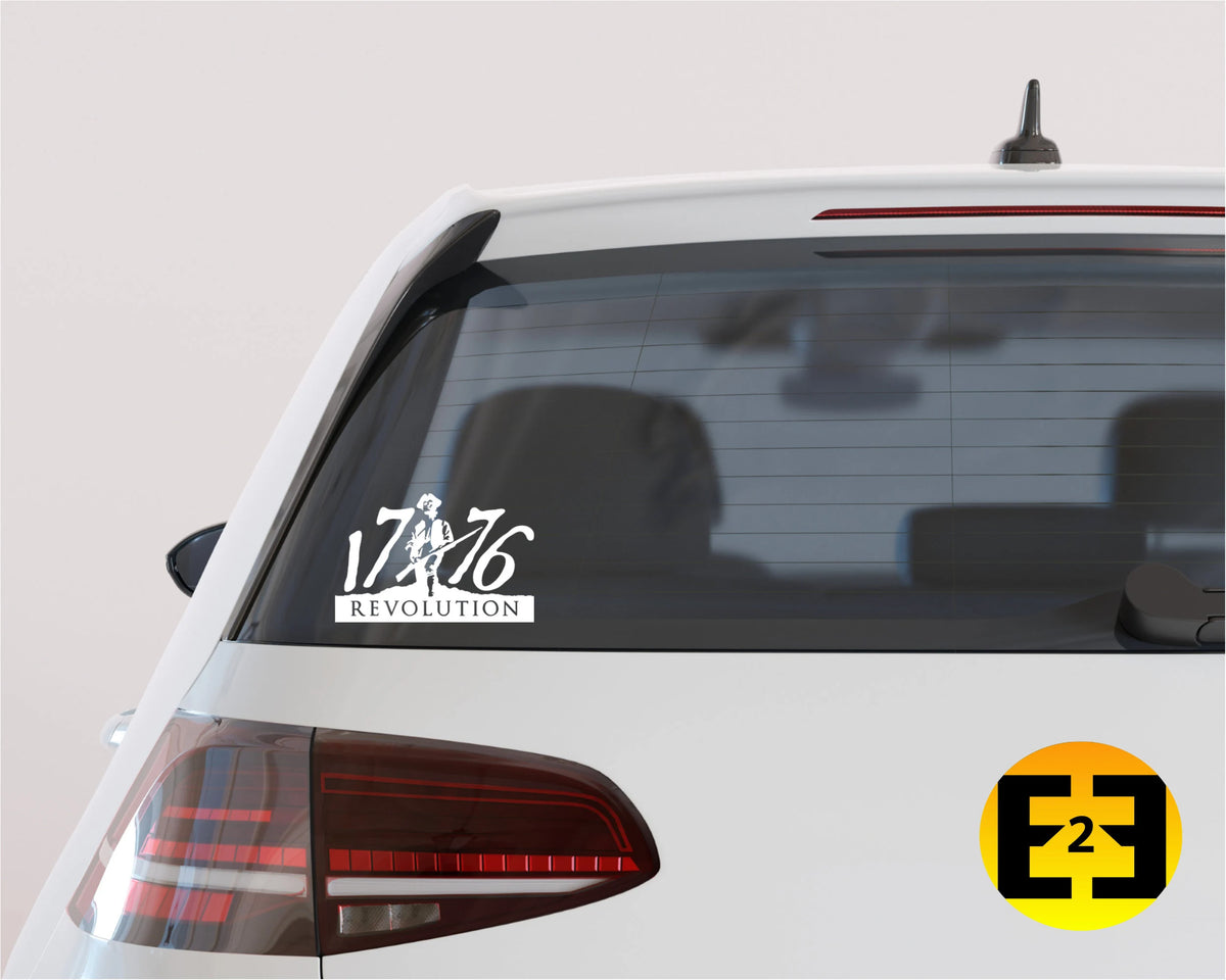 car decal 1776 Revolution Minute Man DAR sticker window