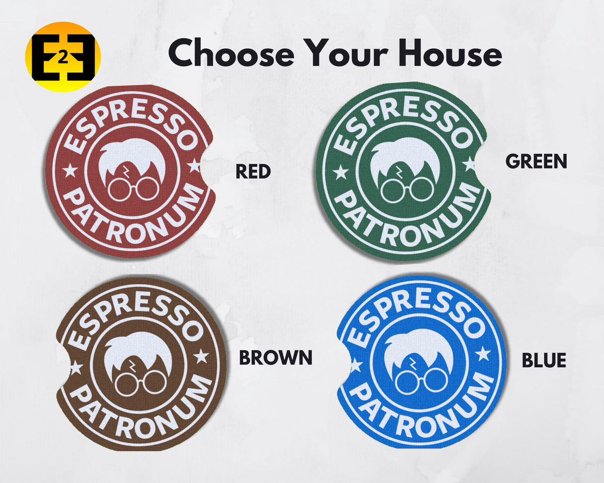 Harry Potter espresso patronum car coasters house variety
