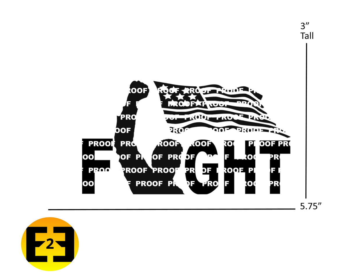 car decal Trump Fight American sticker proof