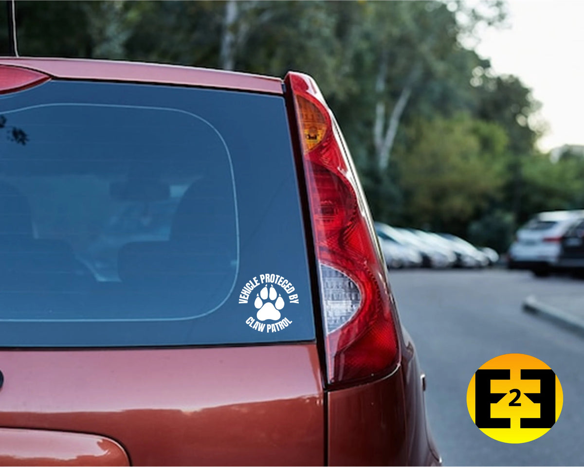 car decal vehicle protected by claw patrol sticker window