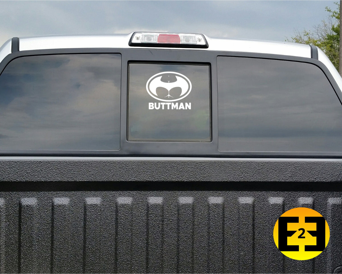 car decal Batman Butt sticker white