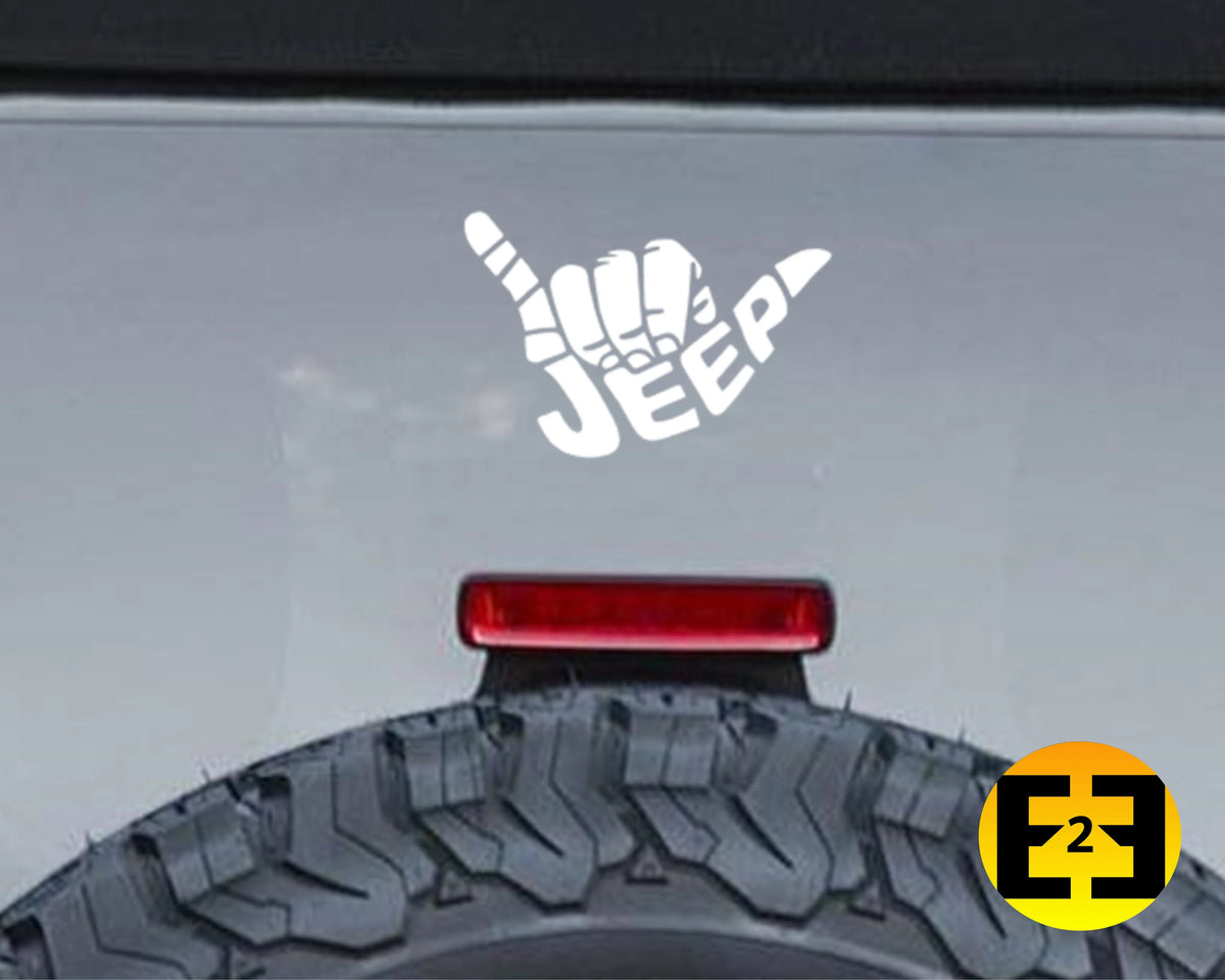 car decal Jeep Shaka hang loose sticker