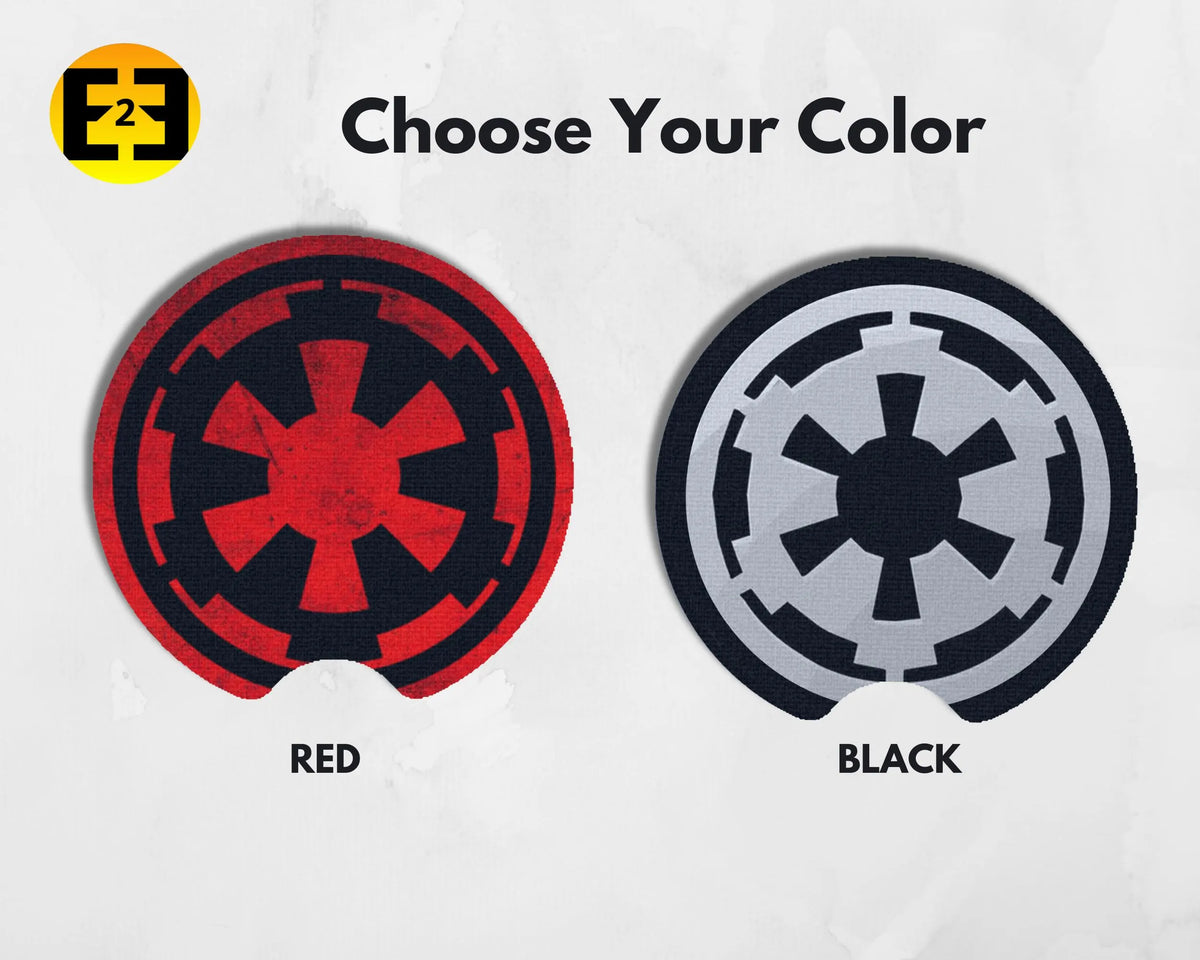Star Wars Galactic Empire insignia car coasters black