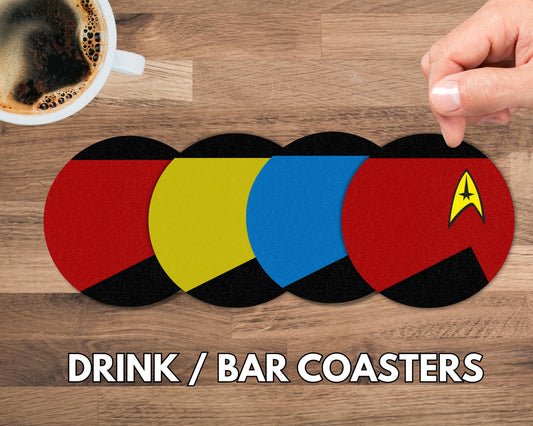 Star Trek Uniform - Set of Four - Bar / Drink Coasters