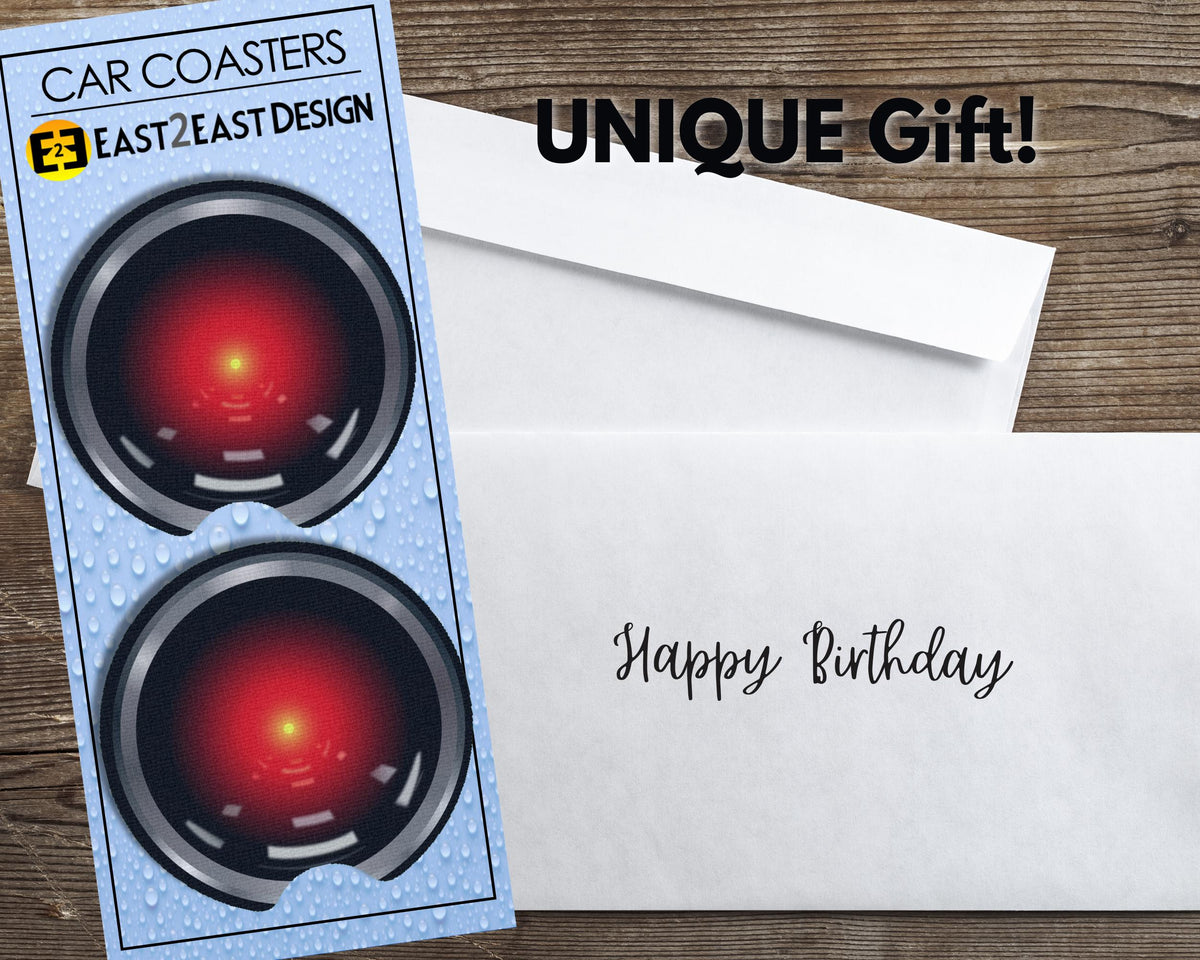 2001 space odyssey hal 9000 car coasters unique gift