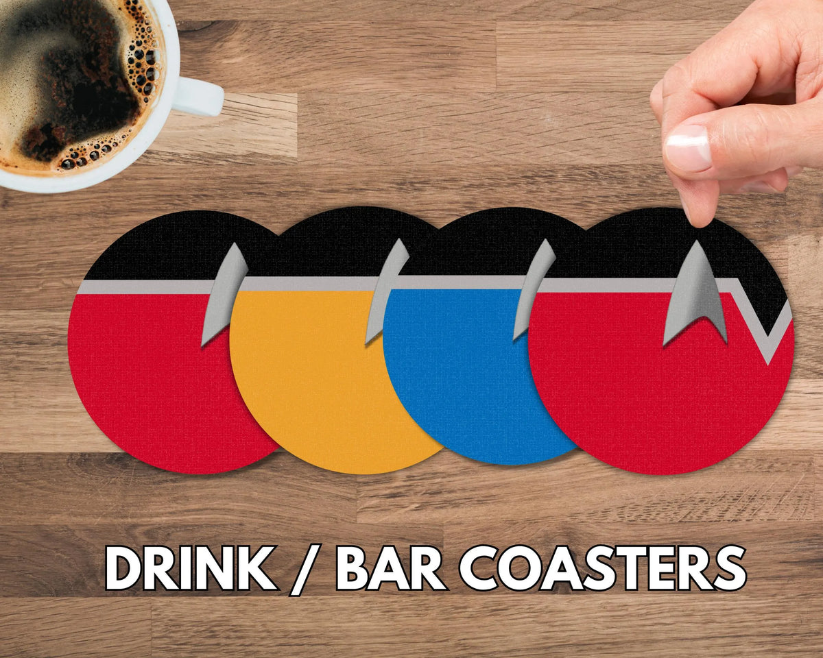 Star Trek Lower Decks Uniform - Set of Four - Bar / Drink Coasters