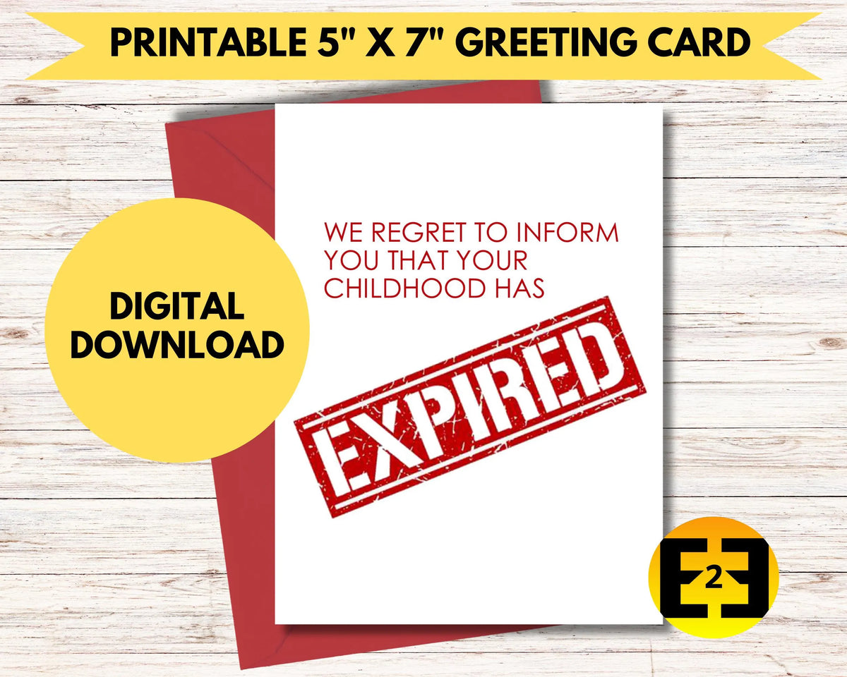 Childhood expired birthday card