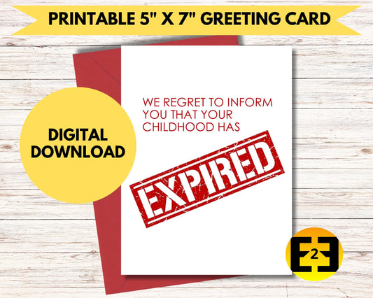 Childhood expired birthday card