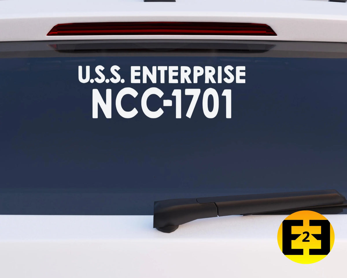 car decal Star Trek NCC-1701 USS Enterprise sticker