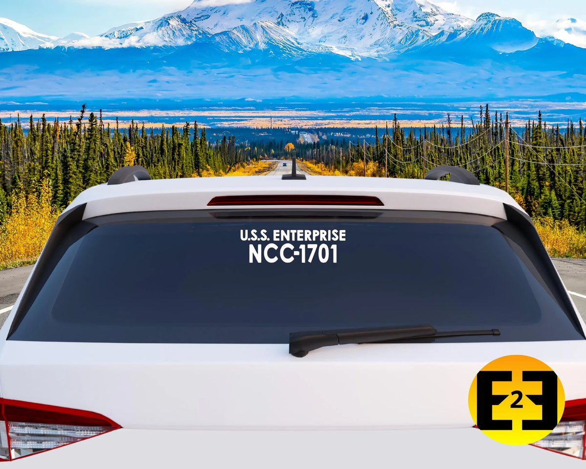 car decal Star Trek NCC-1701 USS Enterprise sticker window