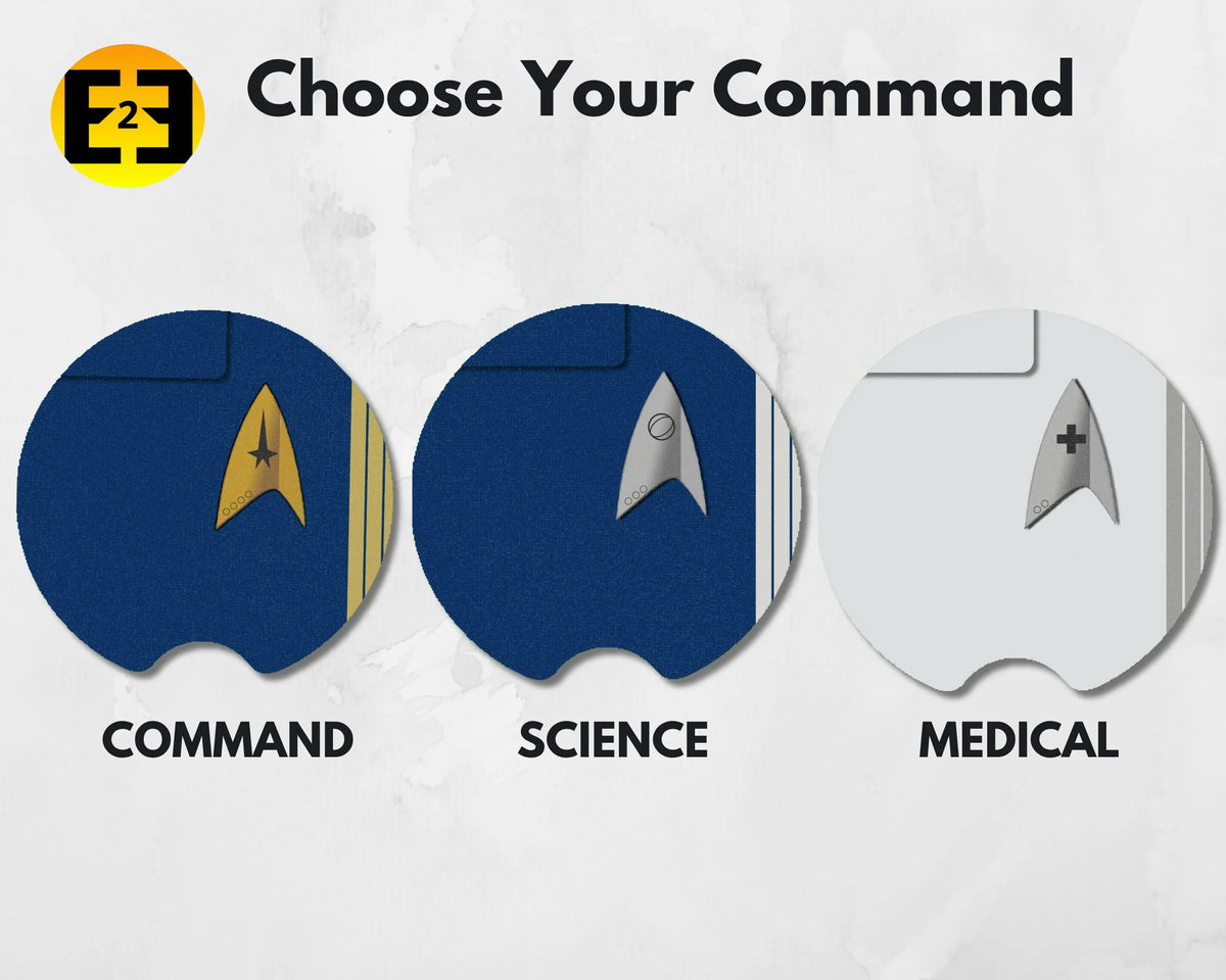Star Trek Discovery uniform car coasters command variety
